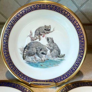 Vintage Lenox Woodland Wildlife Limited Issue Raccoons Collector Plate